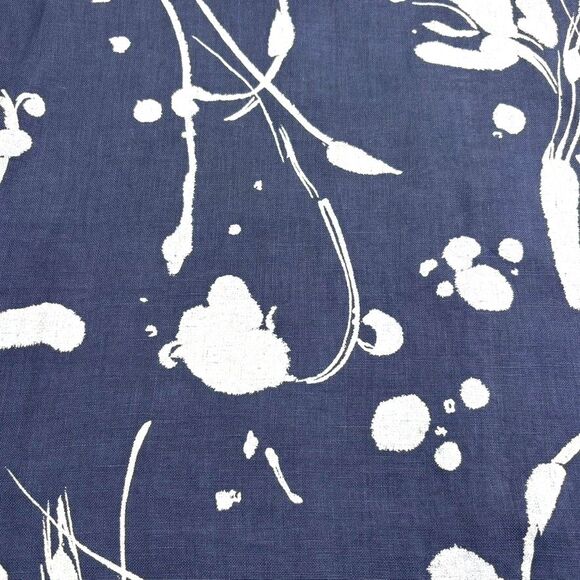 Lands Downunder Linen Lagenlook Italy Top Costal Artsy Botanical Asymmetric M - Picture 5 of 10